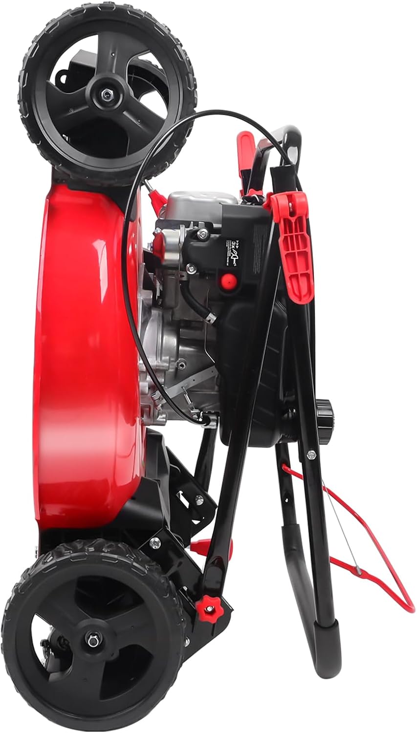 PowerSmart 21 in. Gas Lawn Mower with 125cc Briggs and Stratton E300 Engine  2-in-1 Push Mower with Mulching & Side-Discharge