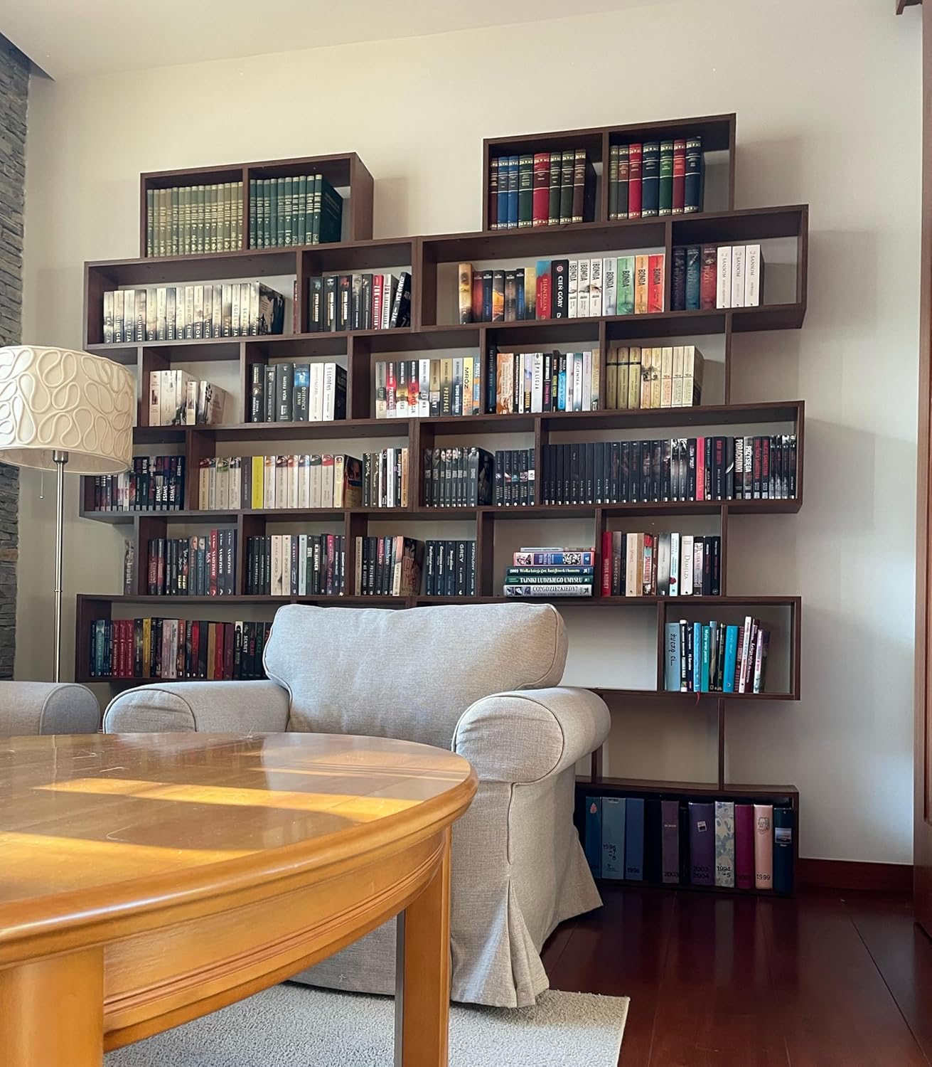 Grande scaffale da parete Libreria con 16 scomparti 240,2 x 123,6 x 18 cm (Bianco)
