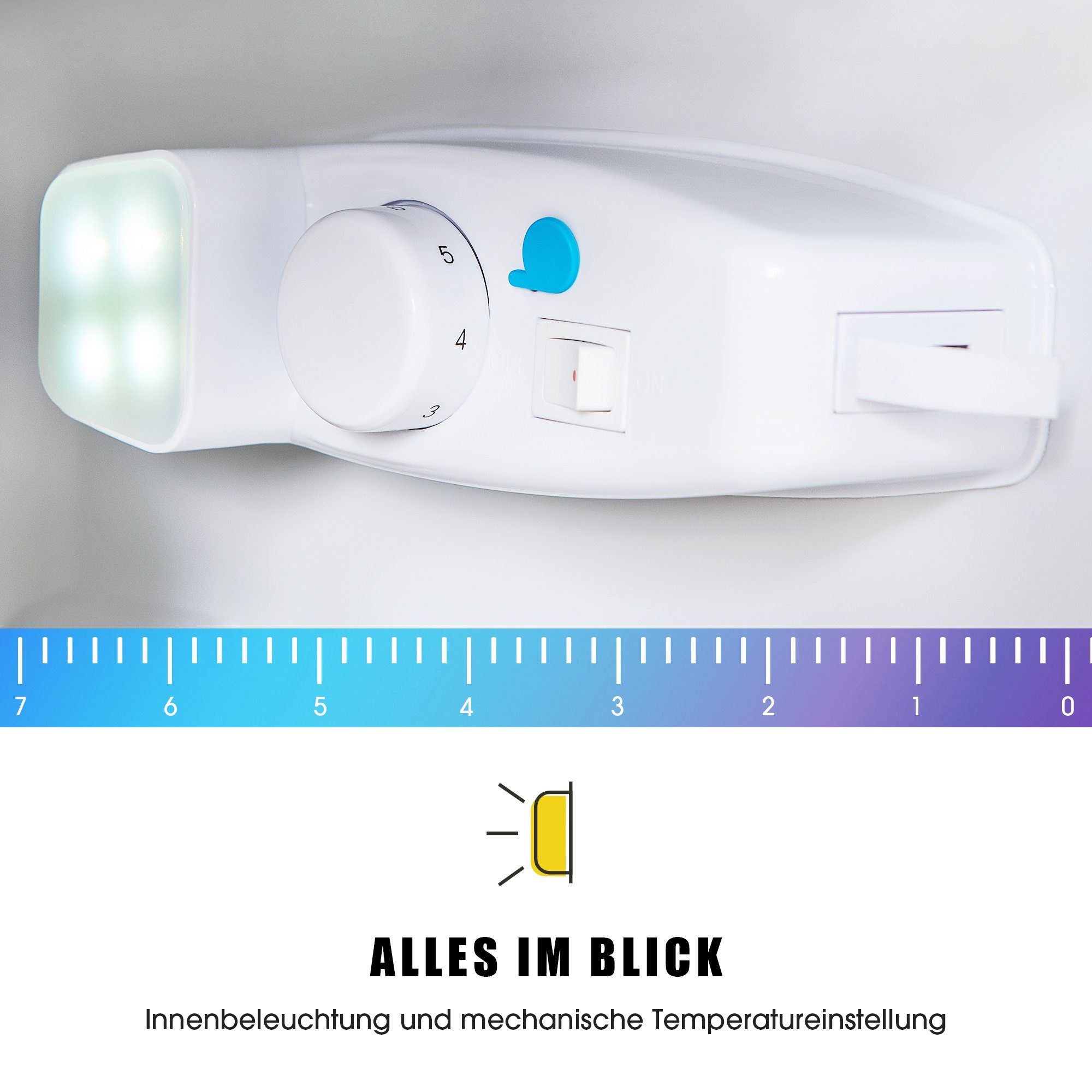 Table Top Kühlschrank mit Gefrierfach, LED-Beleuchtung, Kühl- und Gefrierfunktion BCD-86A
