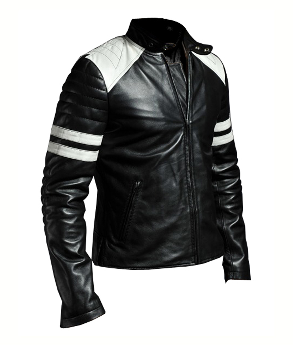 Men’s Motorcycle Black Leather Jacket