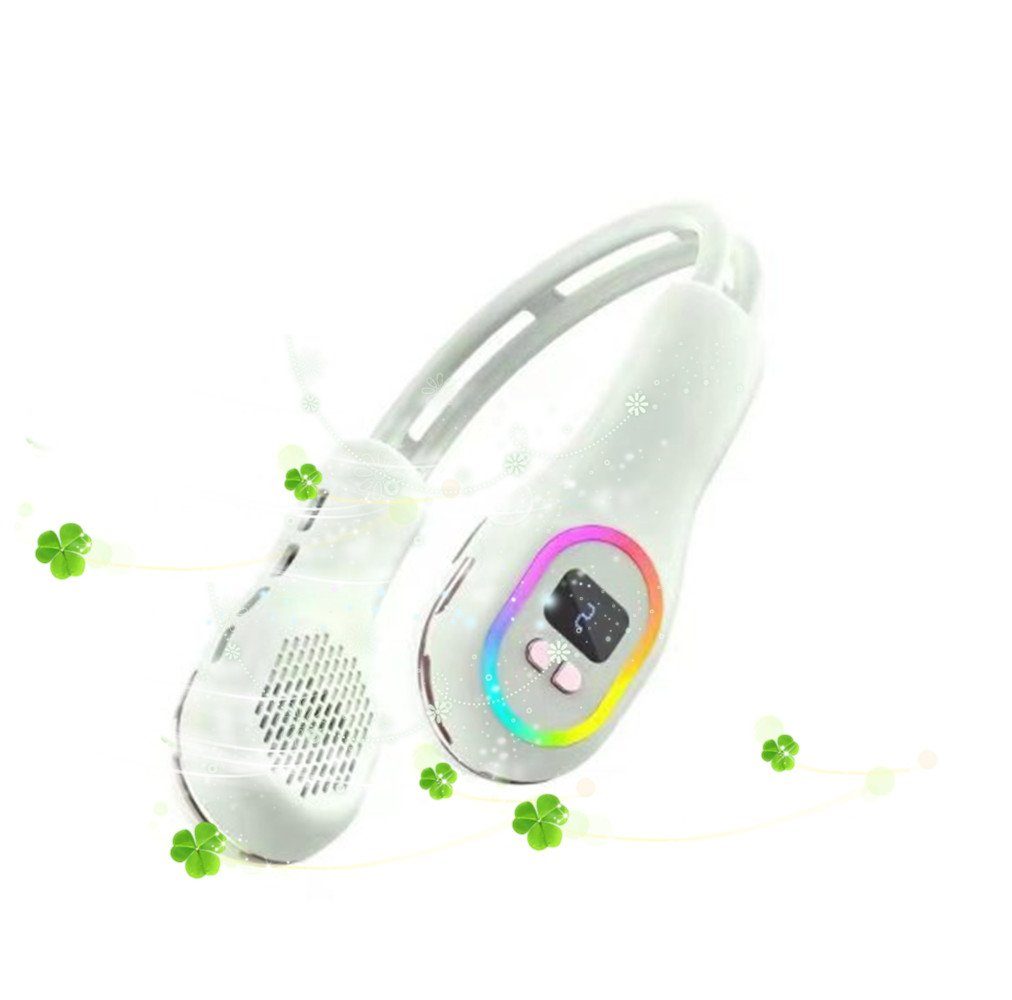 Mini USB-Ventilator Nackenventilator,Wiederaufladbarer Hals Ventilator USB Tragbare