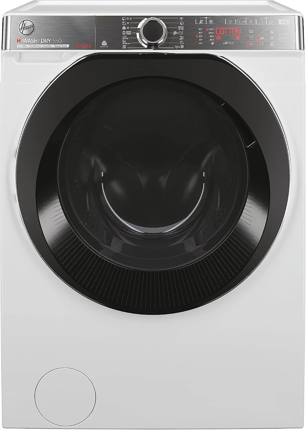 Hoover H-WASH&DRY 550 H5DPB4149AMBC-S Waschtrockner/Energieeffizienzklasse F/A/Füllmenge Waschen 14 kg/Trocknen 9 kg/Active Steam/ECO-Power Inverter