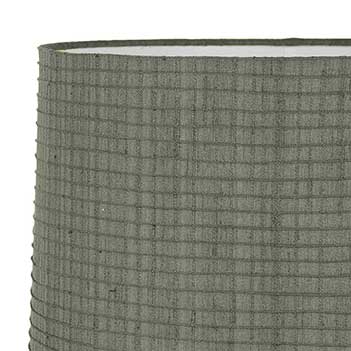 Tapered Lampshade �C Ribbed Cotton in Soft Green | 36cm x 39cm x 26cm