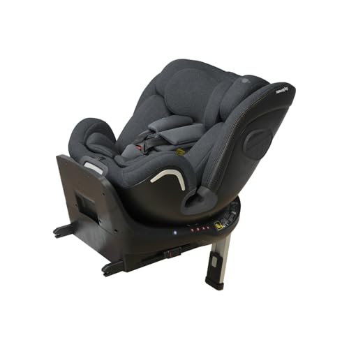 Casualplay   Seggiolino auto Kora i  Size girevole con isofix e gamba di appoggio, gruppo 0 1 2 3 da 0 a 12 anni o da 40 a 150 cm altezza e adatto per il trasporto a contramarca fino a 105 cm, Deep : Prima infanzia