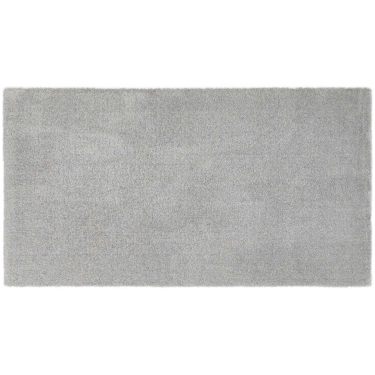 HOMCOM Teppich Kurzflor Hellgrau 150 x 80 x 1,3 cm