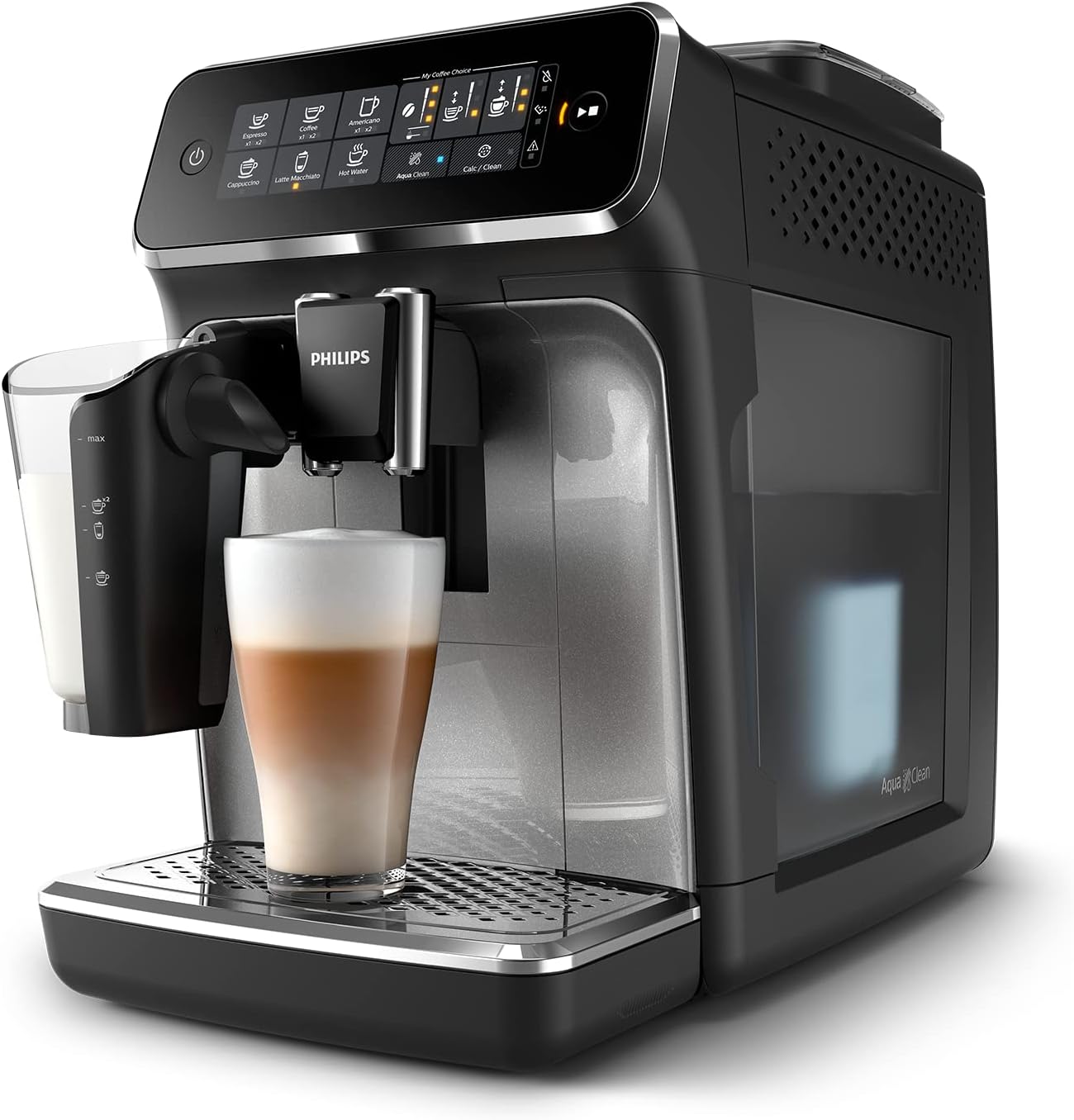Philips Domestic Appliances 2200 Serie EP2231/40 Kaffeevollautomat, 3 Kaffeespezialitäten (LatteGo Milchsystem) 1500 Watt, 1.8 Liter, 37.1 x 24.6 x 43.4 cm, Klavierlack-schwarz