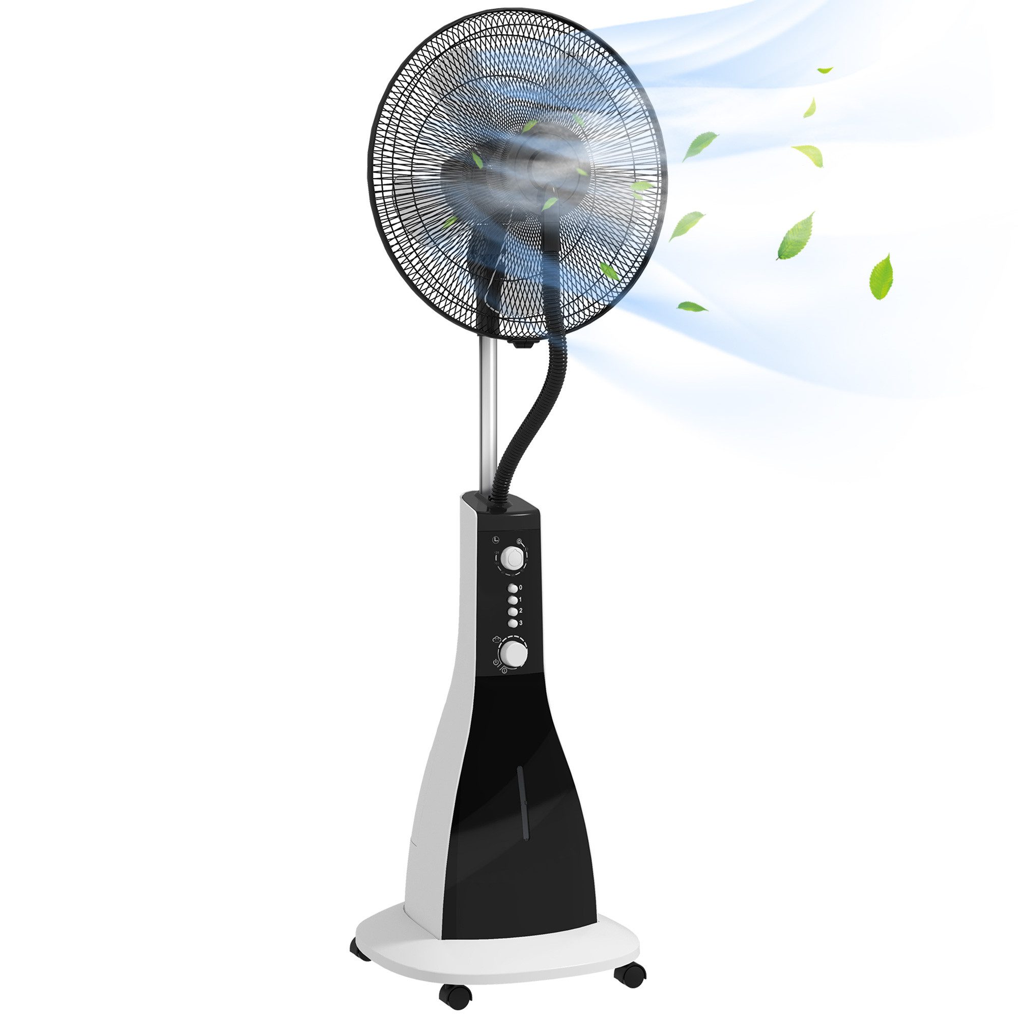 Standventilator 2-in-1 Nebel-Ventilator mit Befeuchter, 3 Geschwindigkeiten