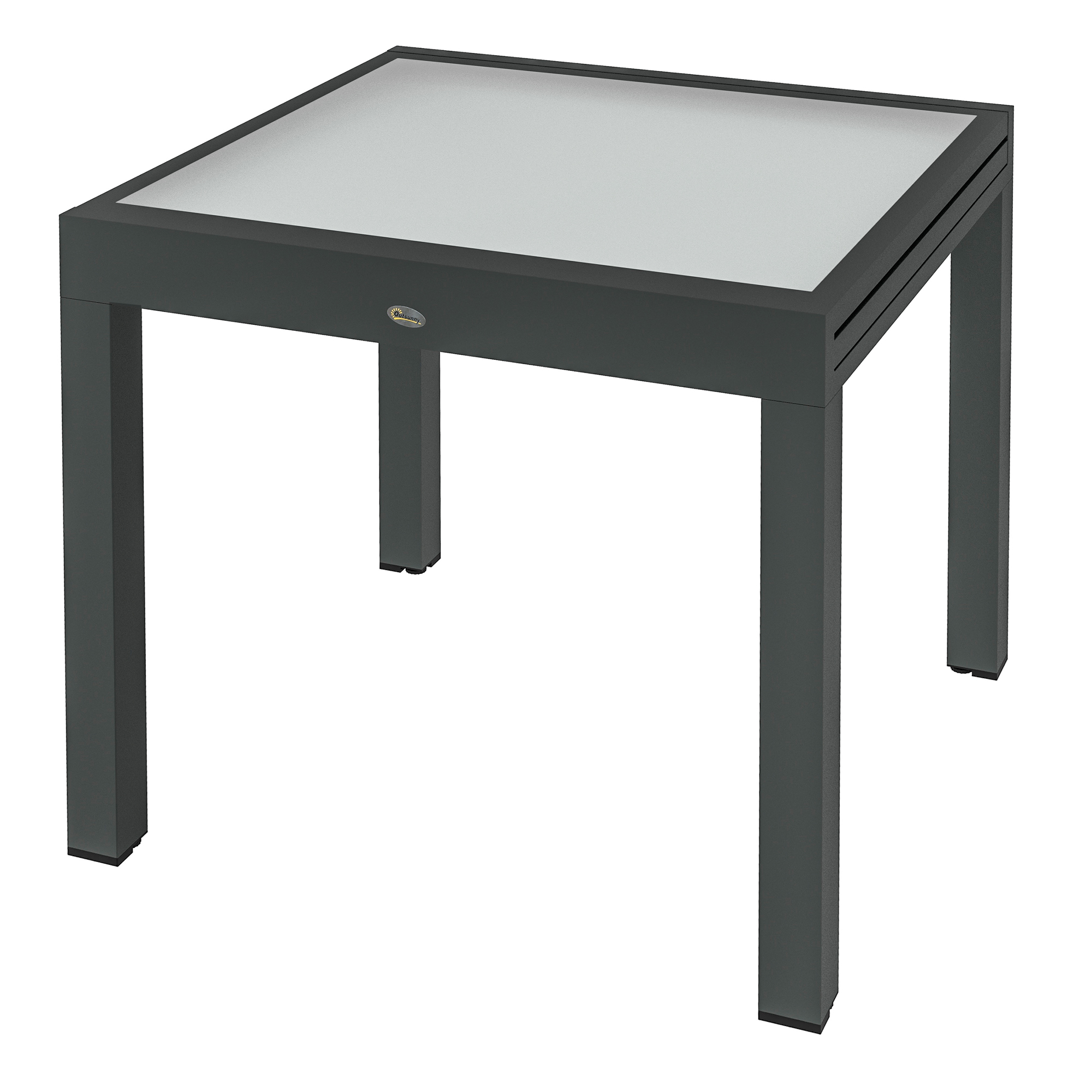 Outsunny Gartentisch ausziehbar Outdoortisch Erweiterbarer Buffettisch, wetterbeständig, 160 cm × 80 cm × 75 cm, Schwarz