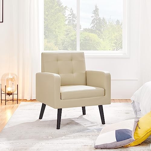 Yaheetech 1 poltrona per orecchie con comodo schienale imbottito, portata fino a 136 kg, per soggiorno/camera da letto, colore beige : Amazon.it: Casa e cucina