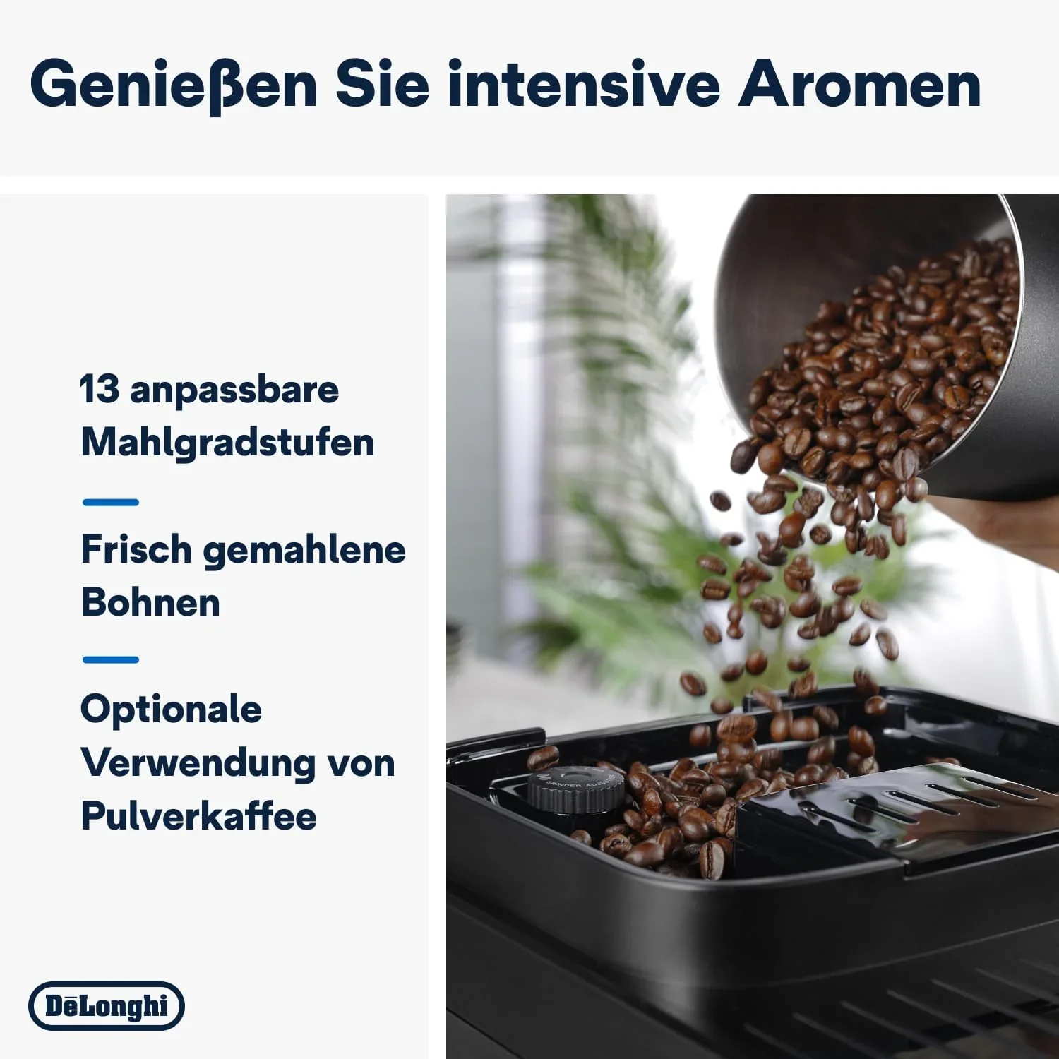 De'Longhi Magnifica Evo Next ECAM312.80.TB, Kaffeevollautomat mit 13 Getr?nken (Cappuccino, Espresso, Latte Macchiato), 2,4'' TFT Farbdisplay, LatteCrema Milchsystem, 2-Tassen-Funktion, Titan