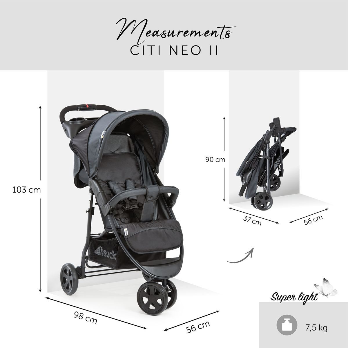 Kinder-Buggy Citi Neo II - Caviar Stone