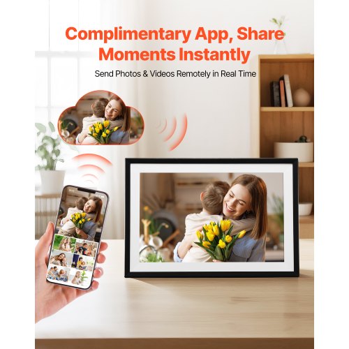 VEVOR 260x180mm Digitaler Bilderrahmen 32 GB IPS Touchscreen WLAN Fotorahmen