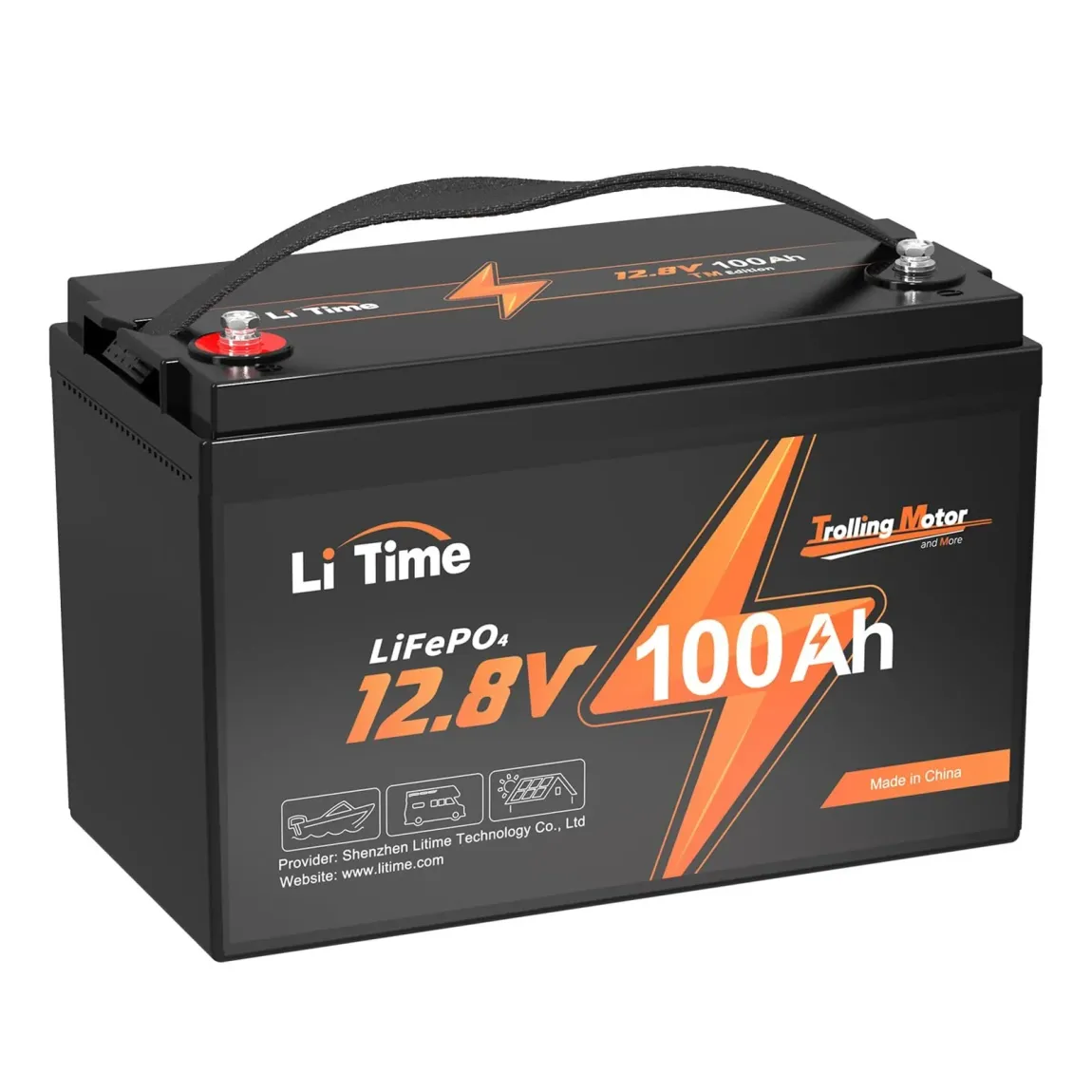 LiTime 12V 100Ah TM LiFePO4 Lithium Battery