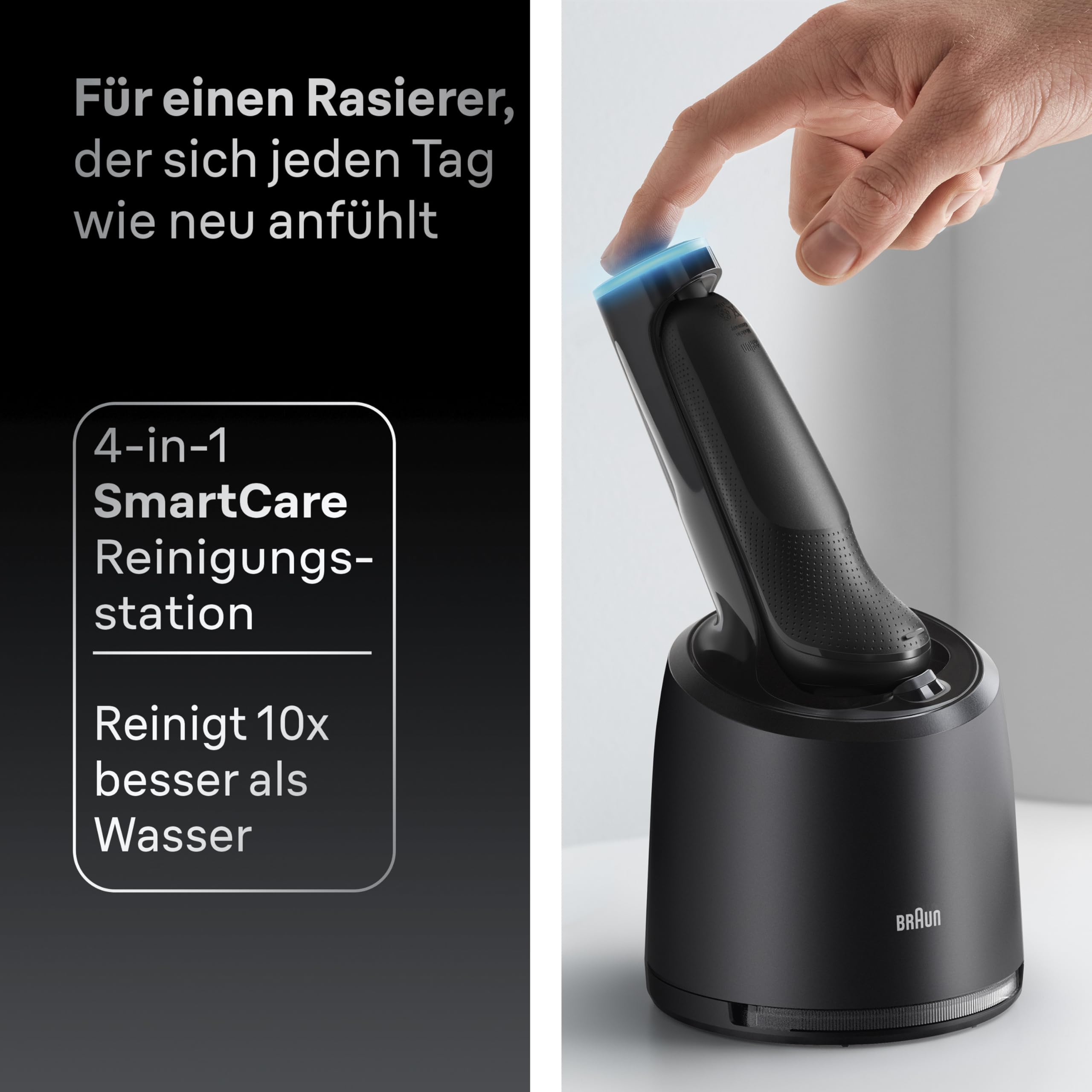 Elektrischer Rasierer Series 7 N7200cce für Herren mit 4in1 SmartCare Center, Präzisionstrimmer und Reiseetui, schwarz