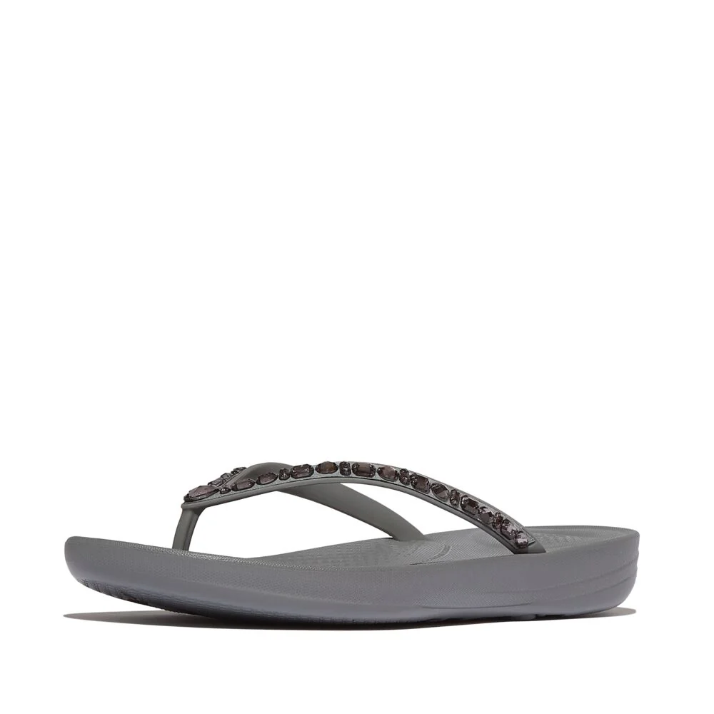FitFlop iQushion Ergonomic Grey Ziersteine Zehensteg