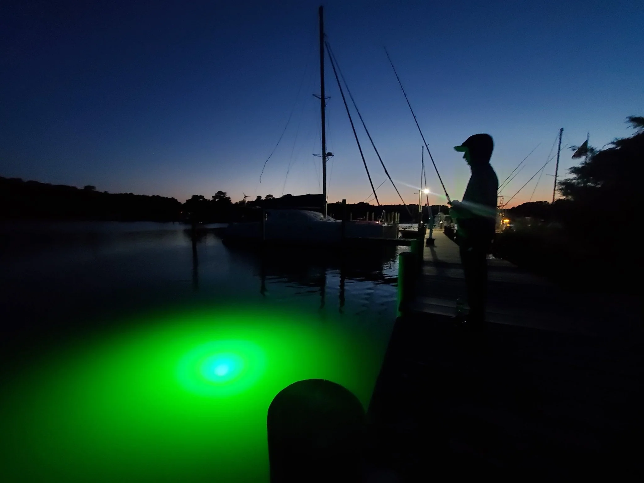 Green Blob 110V Bottom Bobber: LED Underwater Dock Fishing Light