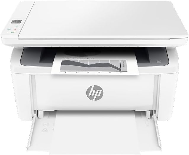 HP LaserJet M140w 7MD72F, Stampante Multifunzione Laser A4, Monocromatica, Stampa Fronte e Retro Manuale in Bianco e Nero, 20 ppm, Wi-Fi, Smart, Bianca