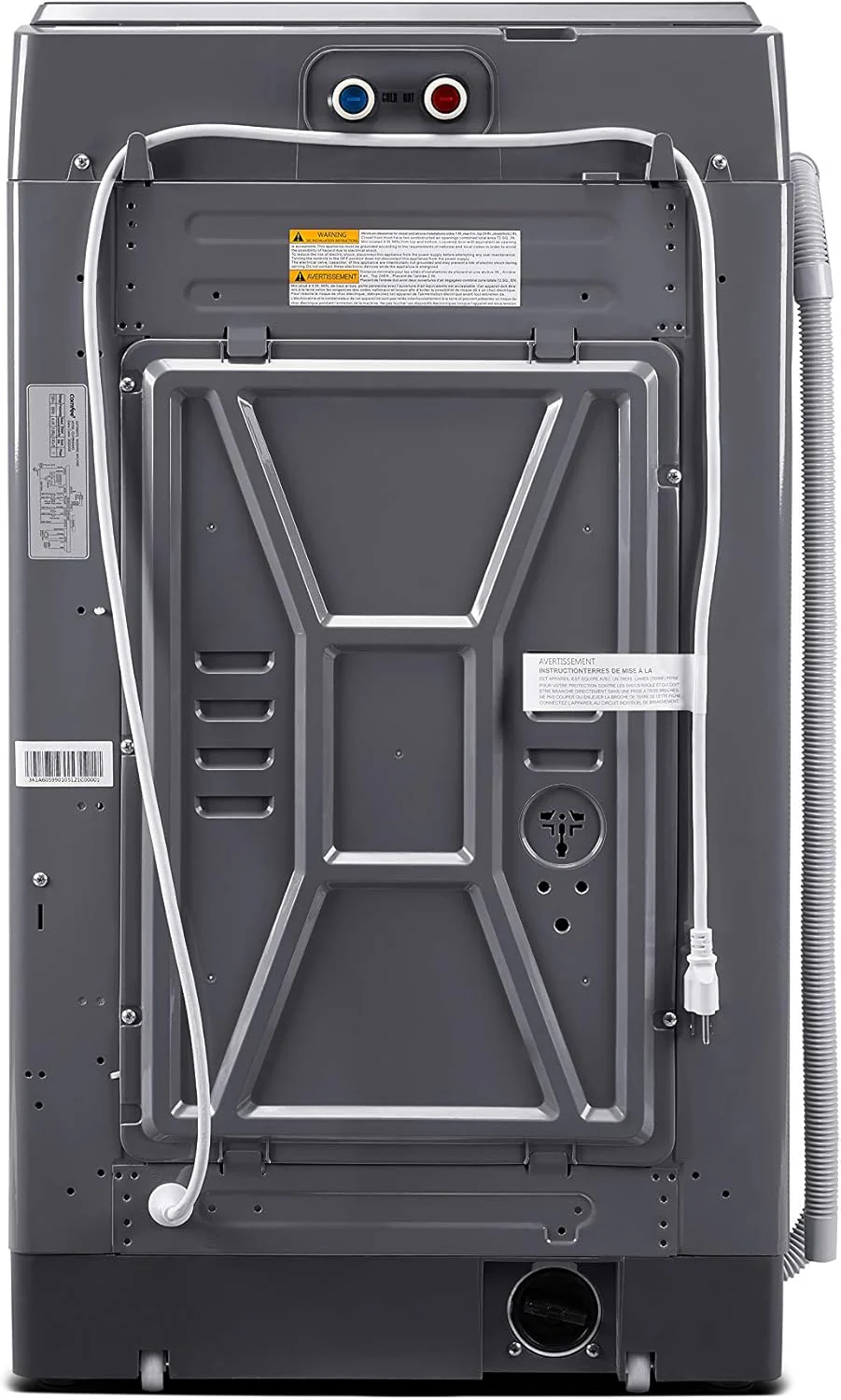 Comfee Portable Washing Machine 0.9 Cubic Feet Compact Washing Machine with LED Display 2 Built-in Drums Space Saving Fully Automatic Washing Machine