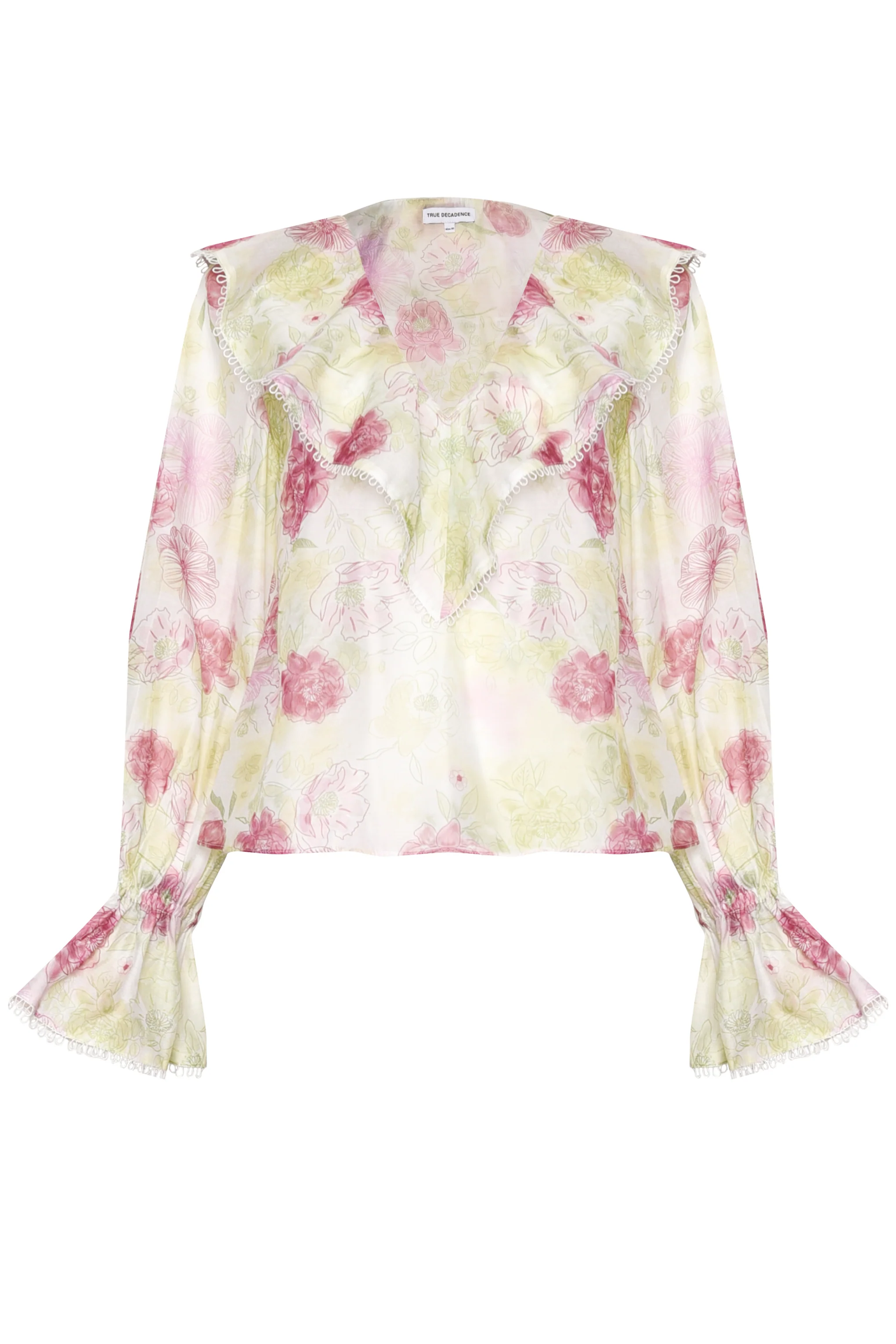 Green Pink Watercolour Blouse
