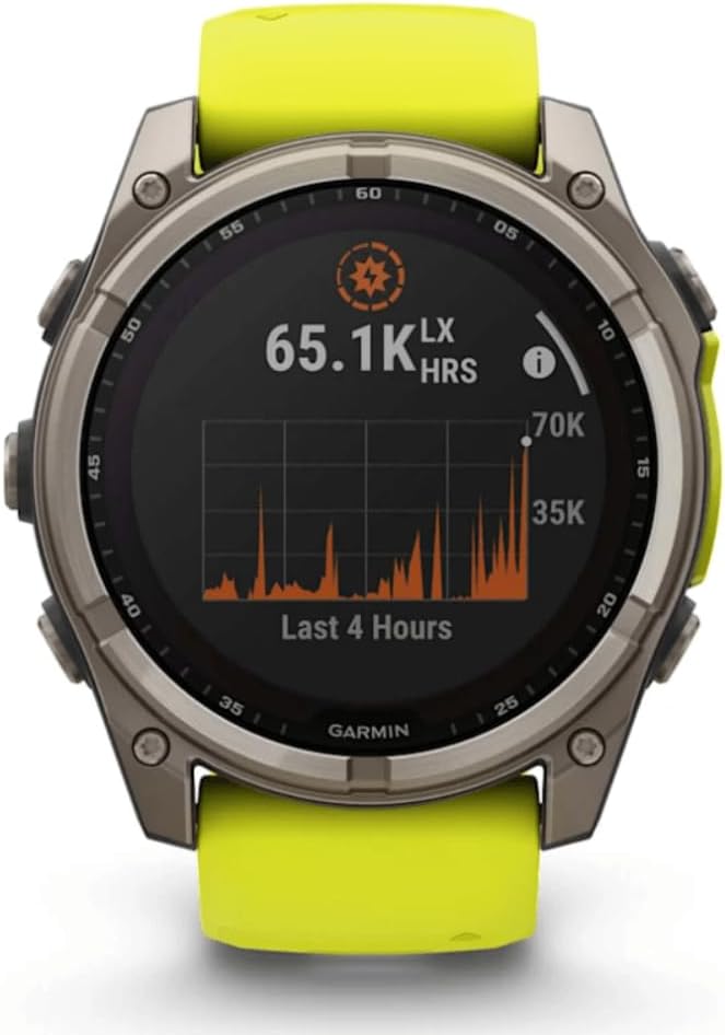 Unisex Fēnix 8 Solar Sapphire GPS Uhr, Graphit-Titanium Titan, 51mm