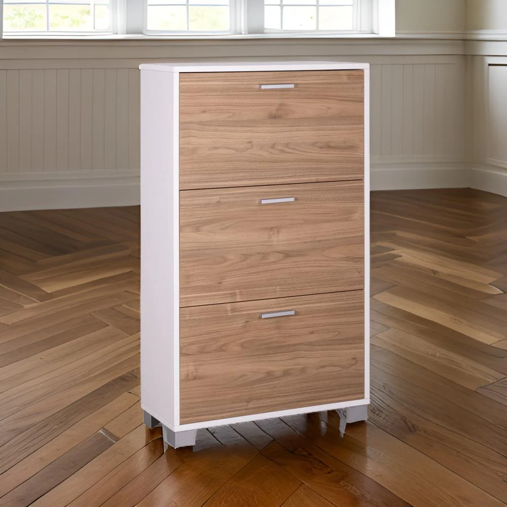 Scarpiera con ante per interno, elegante, resistente con montaggio facile 70 x 29 cm