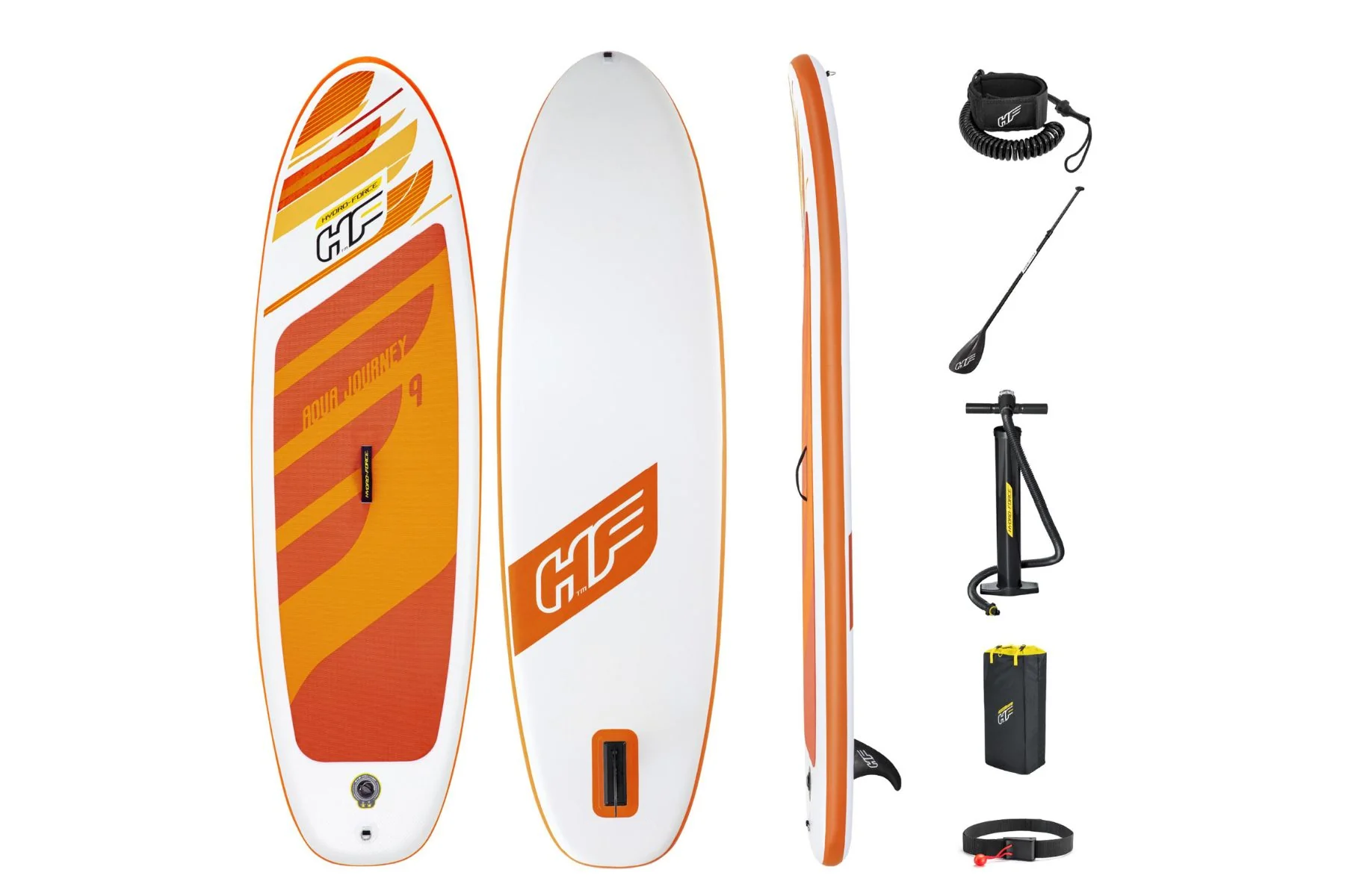 2025 Hydro-Force Aqua Journey SUP Set – Tavola da Stand-Up Paddle gonfiabile da 9 piedi con accessori, ideale per principianti e tempo libero