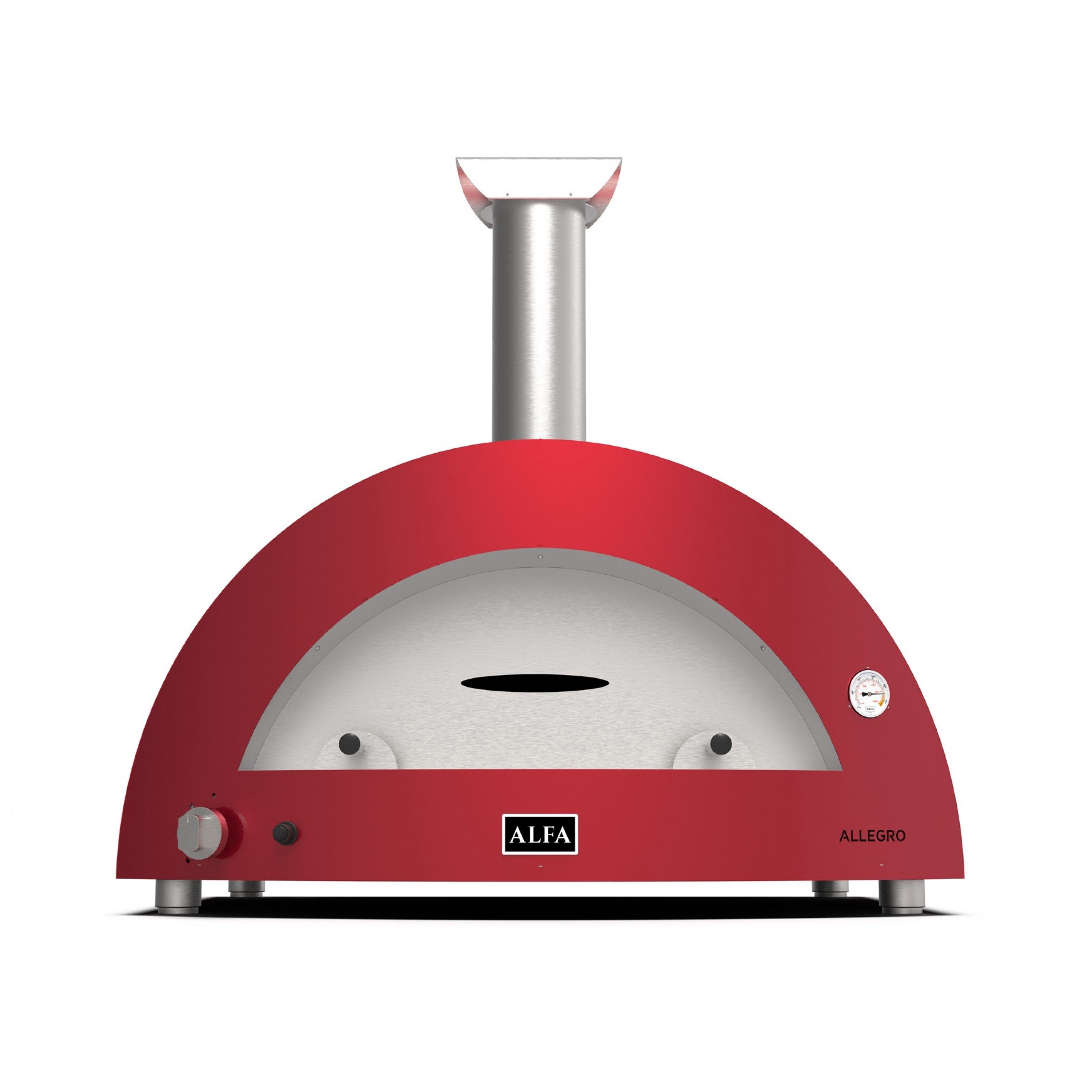 Pizzaofen Alfa Forni Gas Pizzaofen MODERNO 5 Pizze Antik Rot FXMD-5P-GROA-DE