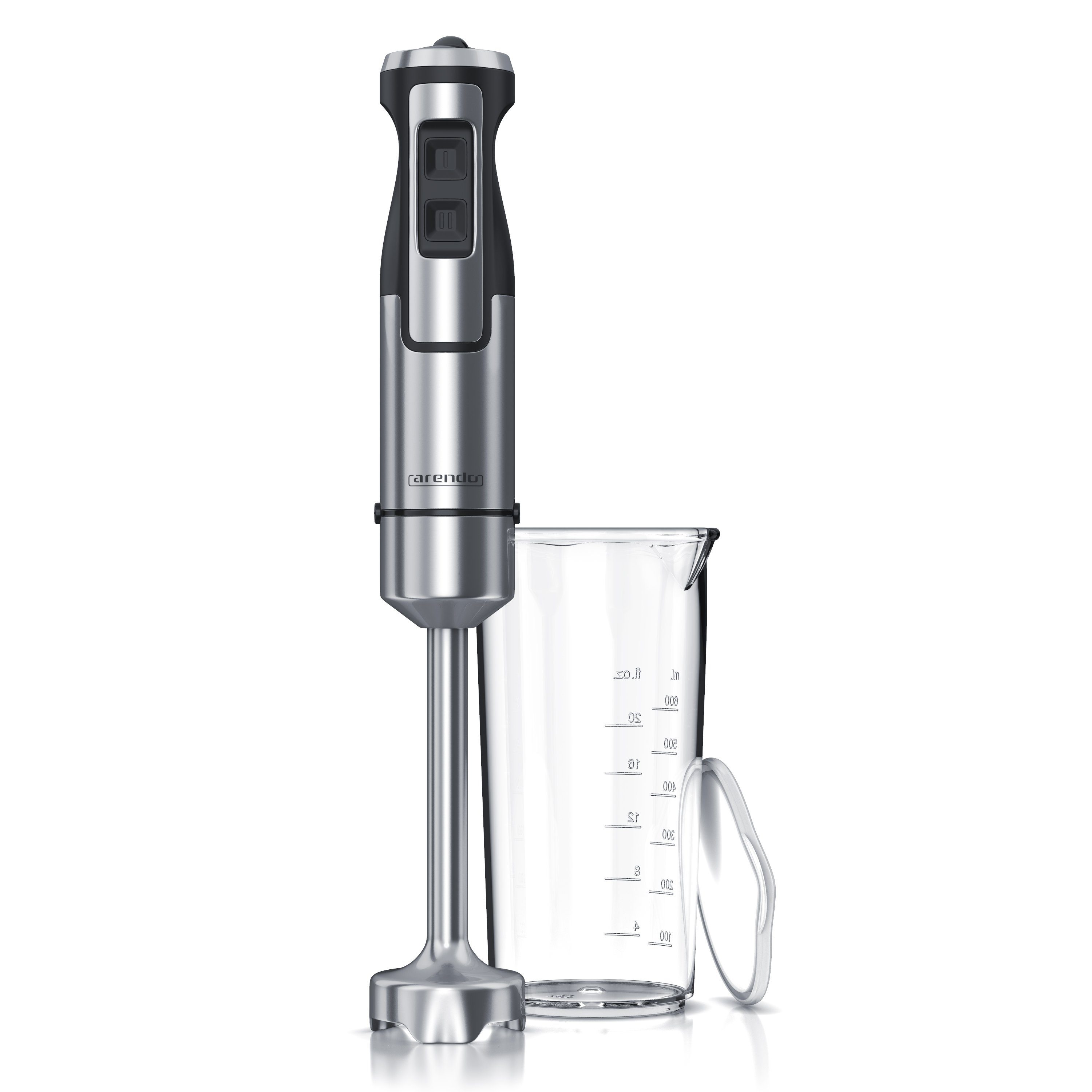 Stabmixer Edelstahl Pürierstab mit Messbecher, Handmixer, stufenlose Regelung