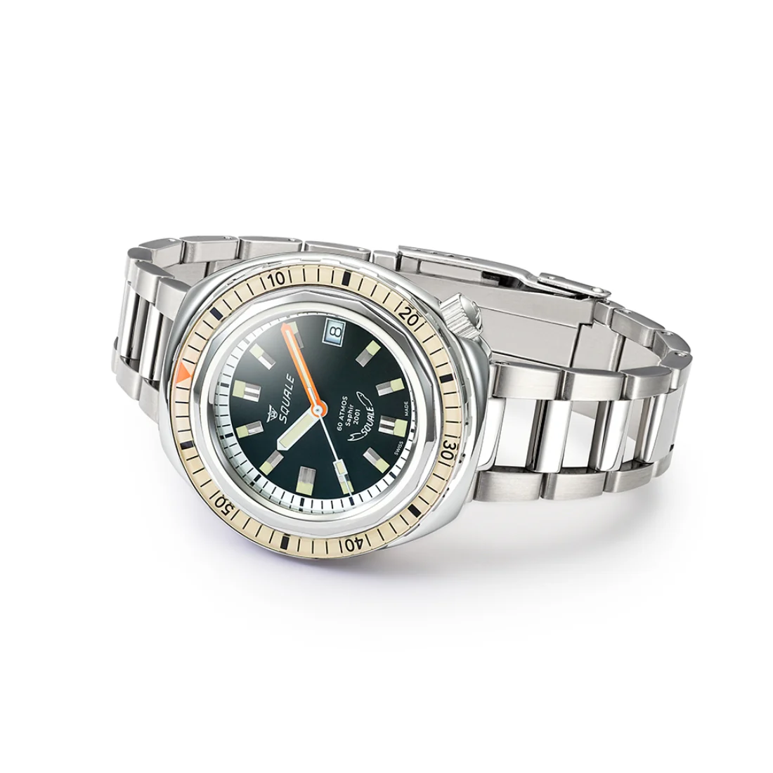 Orologio Squale 2001 nero ghiera sand Wr 600mt 2001BEBK.AC