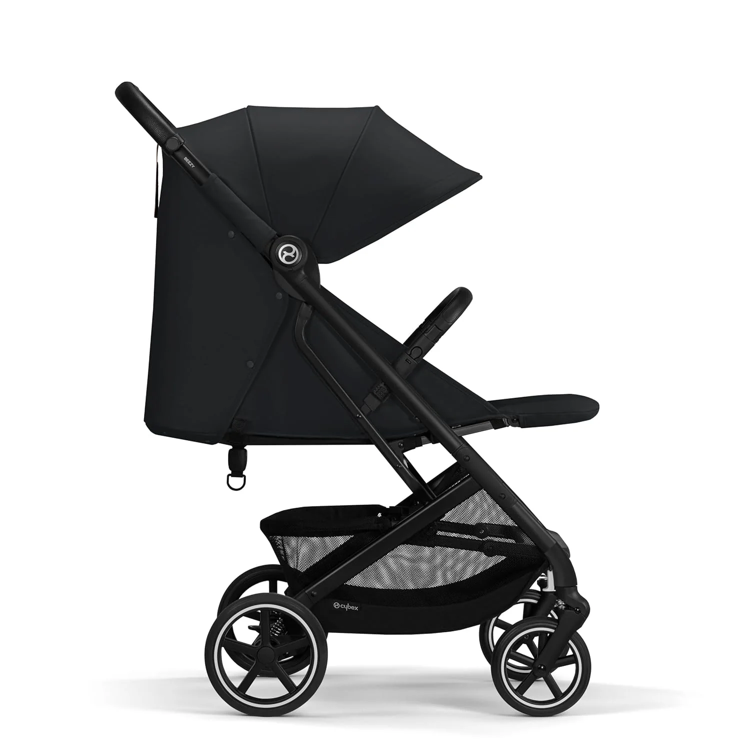 Cybex Gold Kinderwagen Beezy mit One-Pull Harness, Ab Geburt bis ca. 4 Jahre (max. 22 kg), Kompakt und ergonomisch, Almond Beige (Beige mit schwarzem Rahmen)