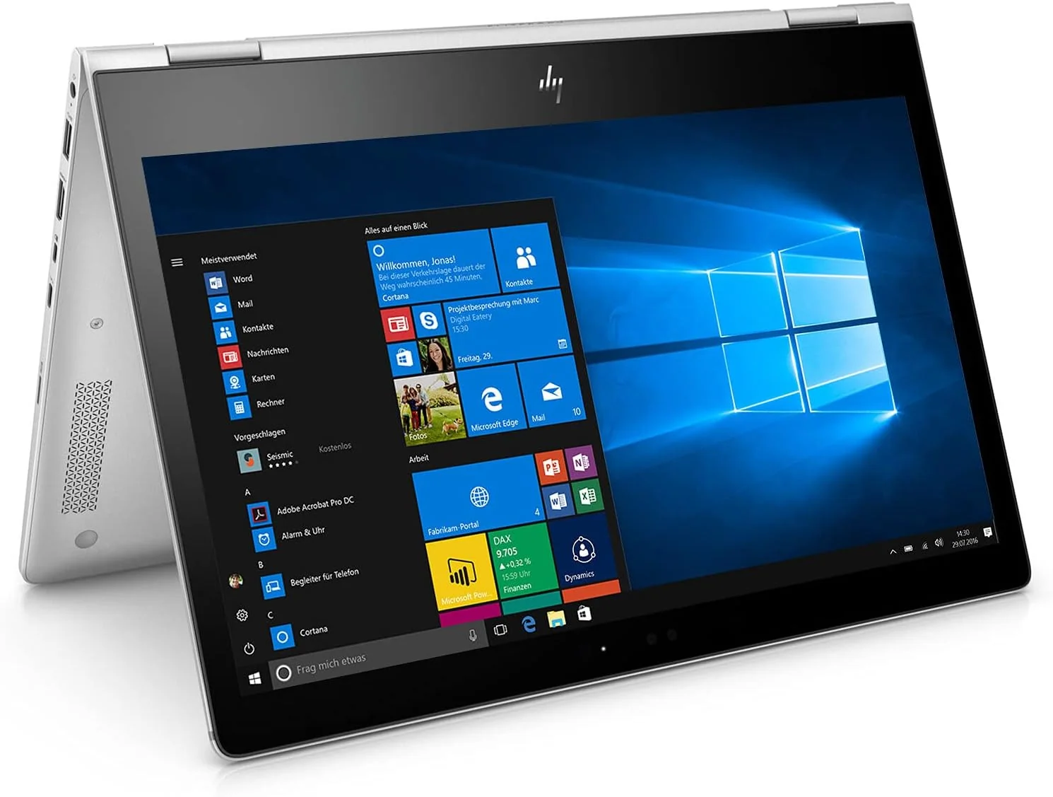 HP EliteBook x360 1030 G3, Intel Core i7 8650U, 512GB SSD, 13,3' Touch Display, 8GB RAM, Cam, Fingerprint Reader, Windows 11 Pro