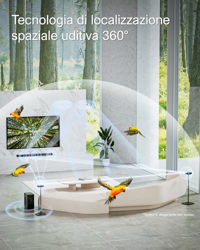 ULTIMEA 5.1.2 Soundbar compatibile con Dolby Atmos, sistema audio surround home theater, subwoofer wireless da 8", soundbar per TV, 2 driver rivolti verso l'alto, 4K HDR, Nova S80 (altoparlanti : Elettronica