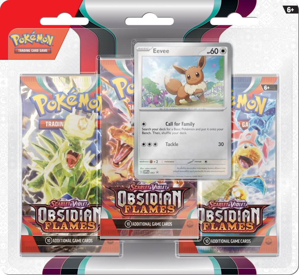 Scarlet & Violet 3 Obsidian Flames - Three booster blister