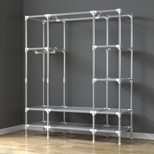 Anmas Power Armadio in tela con 4 cassetti – caffè scuro | grande appendiabiti con appendiabiti e ripiani, 150 x 45 x 170 cm : Amazon.it: Casa e cucina
