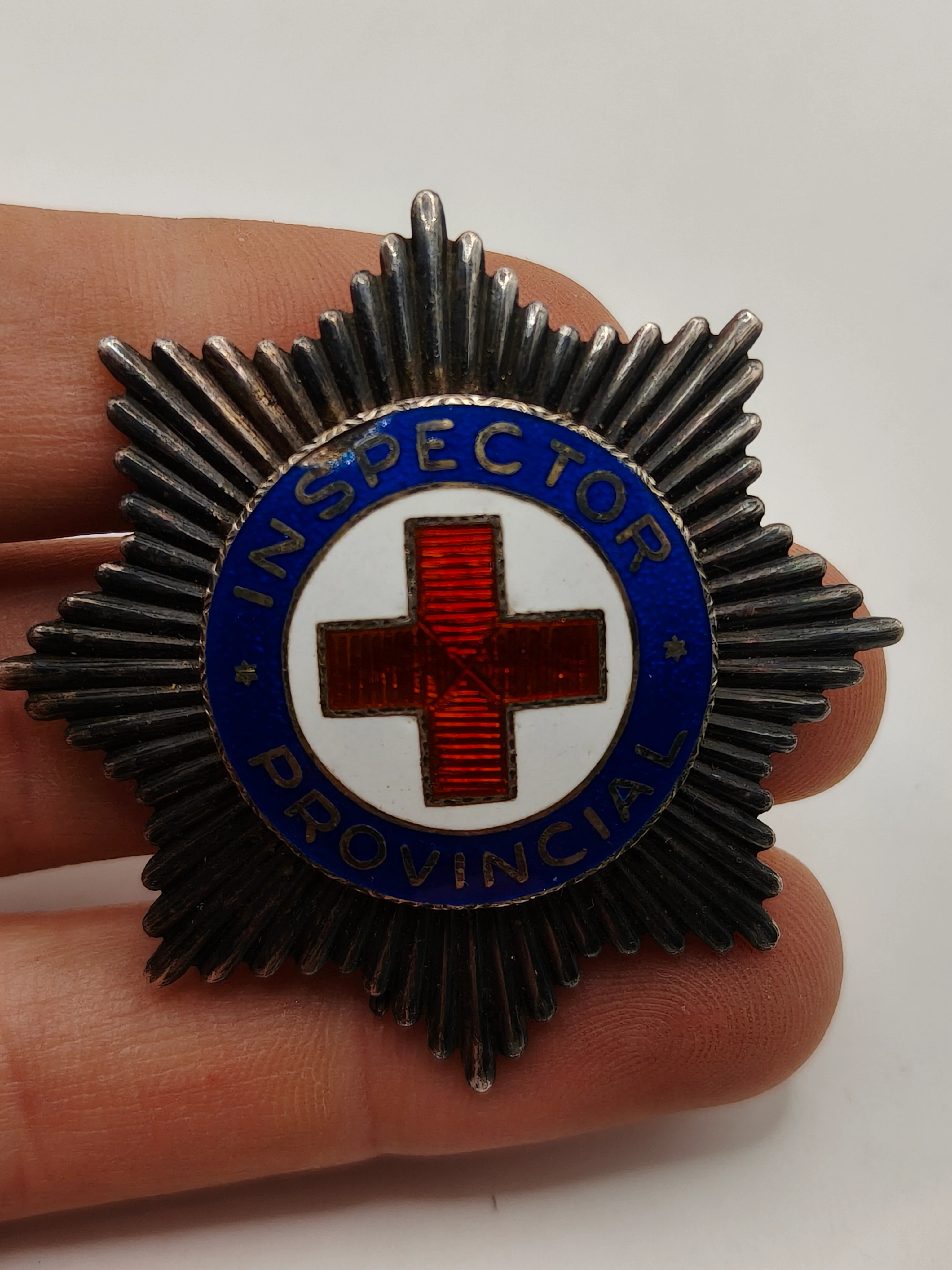 Placa insignia inspecci��n de Cruz roja. ESP