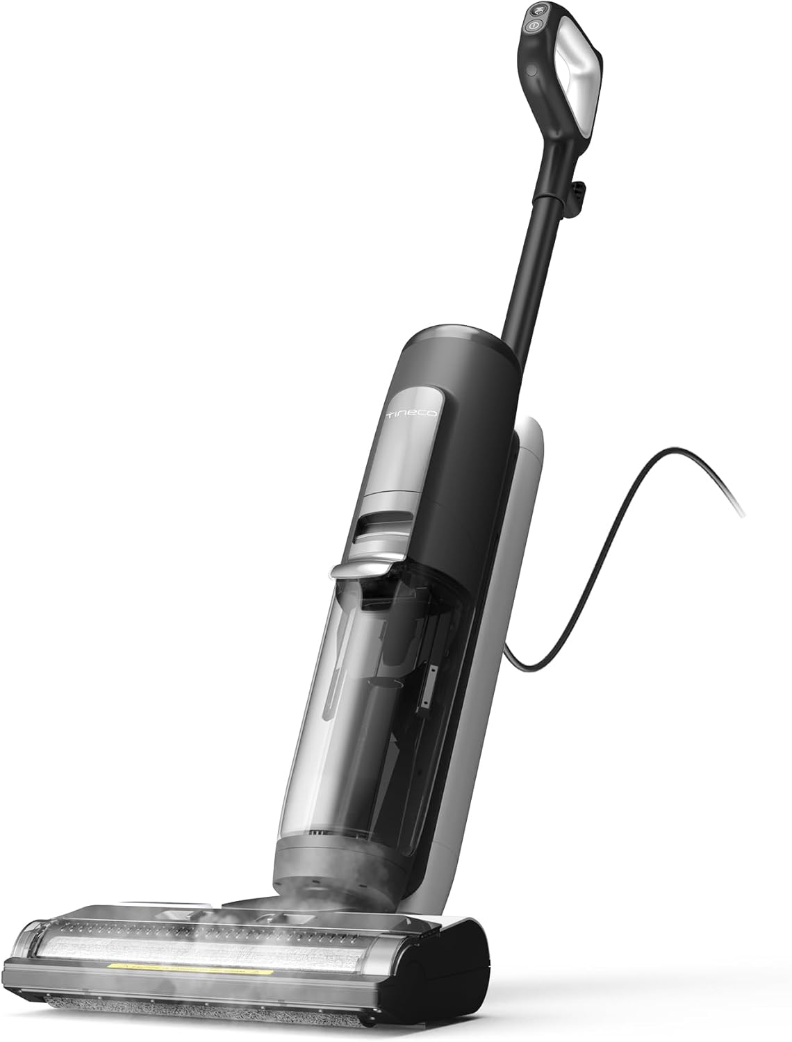 Tineco iFLOOR 5 Steam Nass Trockensauger, 120℃ Hochtemperatur-Dampf, Dampfreiniger mit Kabel, Selbstreinigung Nasssauger, Hartholz bodenreiniger für klebrige Verschmutzungen, Essensreste