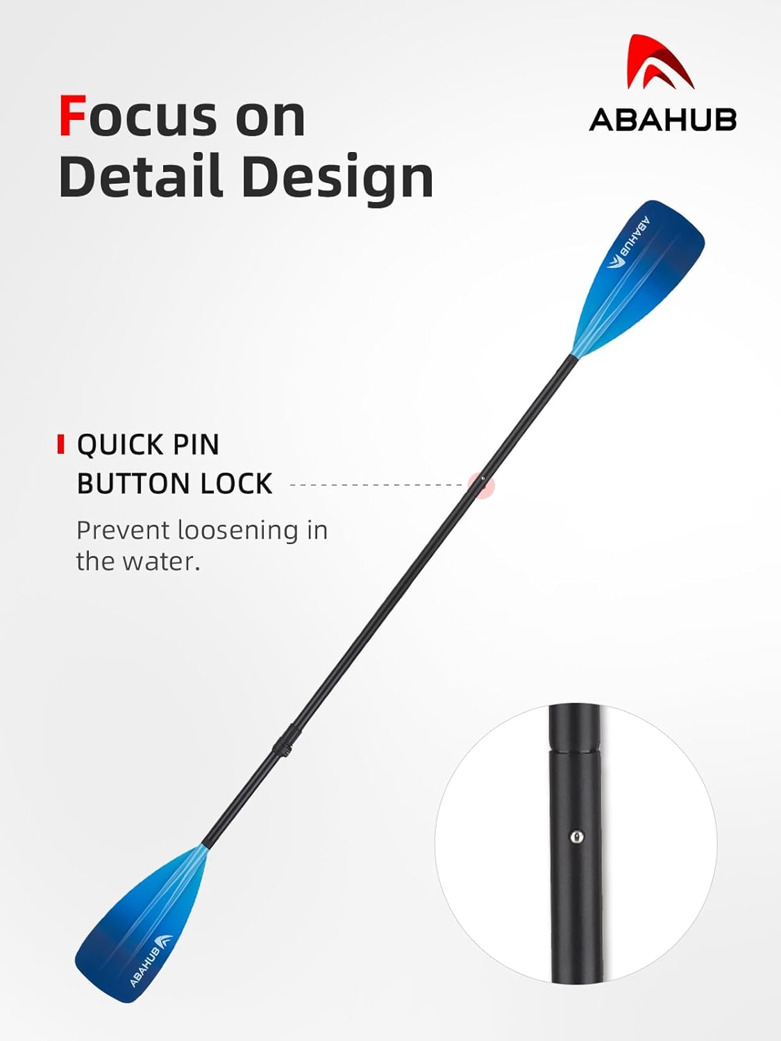 Abahub Pagaia SUP Alluminio Remi SUP Paddle Stand Up Paddle Telescopico 173-213 cm per Tavola da Surf Canoa SUP, Lama in Nylon di Plastica in Nero/Blu/Verde/Rosso/Arancione/Giallo