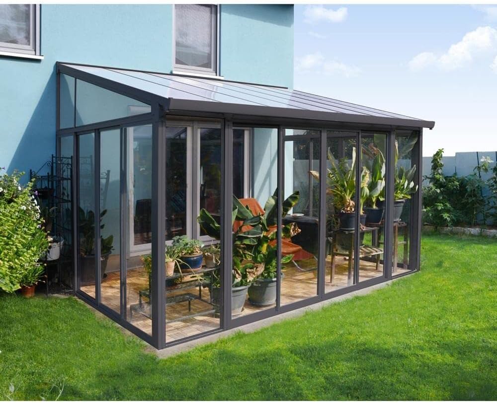 Palram Veranda San Remo - Giardino d'inverno, Grigio, 295 x 425 x 310 cm