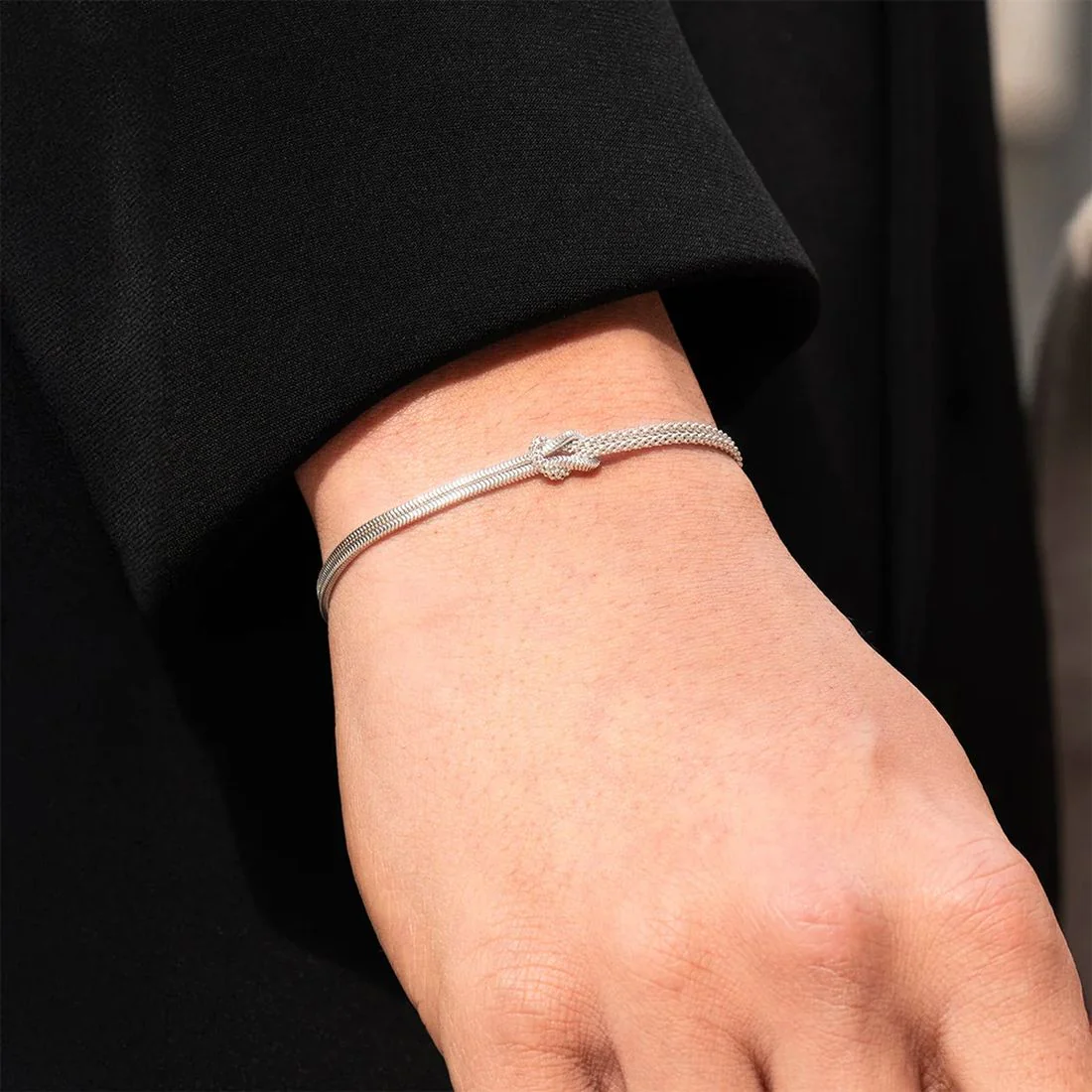 Bracciale Amen in argento Nodo d'Amore BRNOAMBB