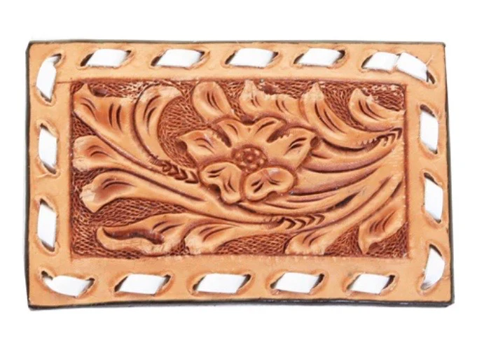 Double J Saddlery - Natural Leather Square Buckle