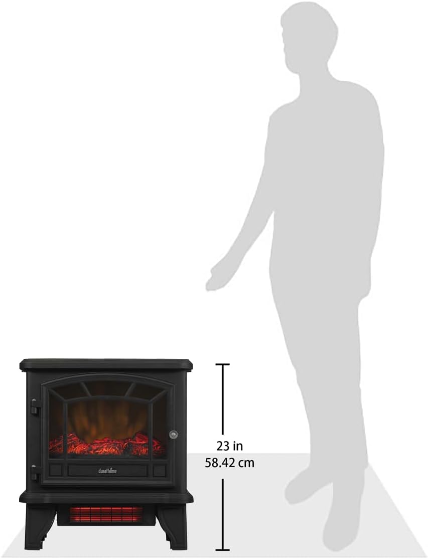 duraflame® Infrared Quartz Electric Fireplace Stove Heater, Black
