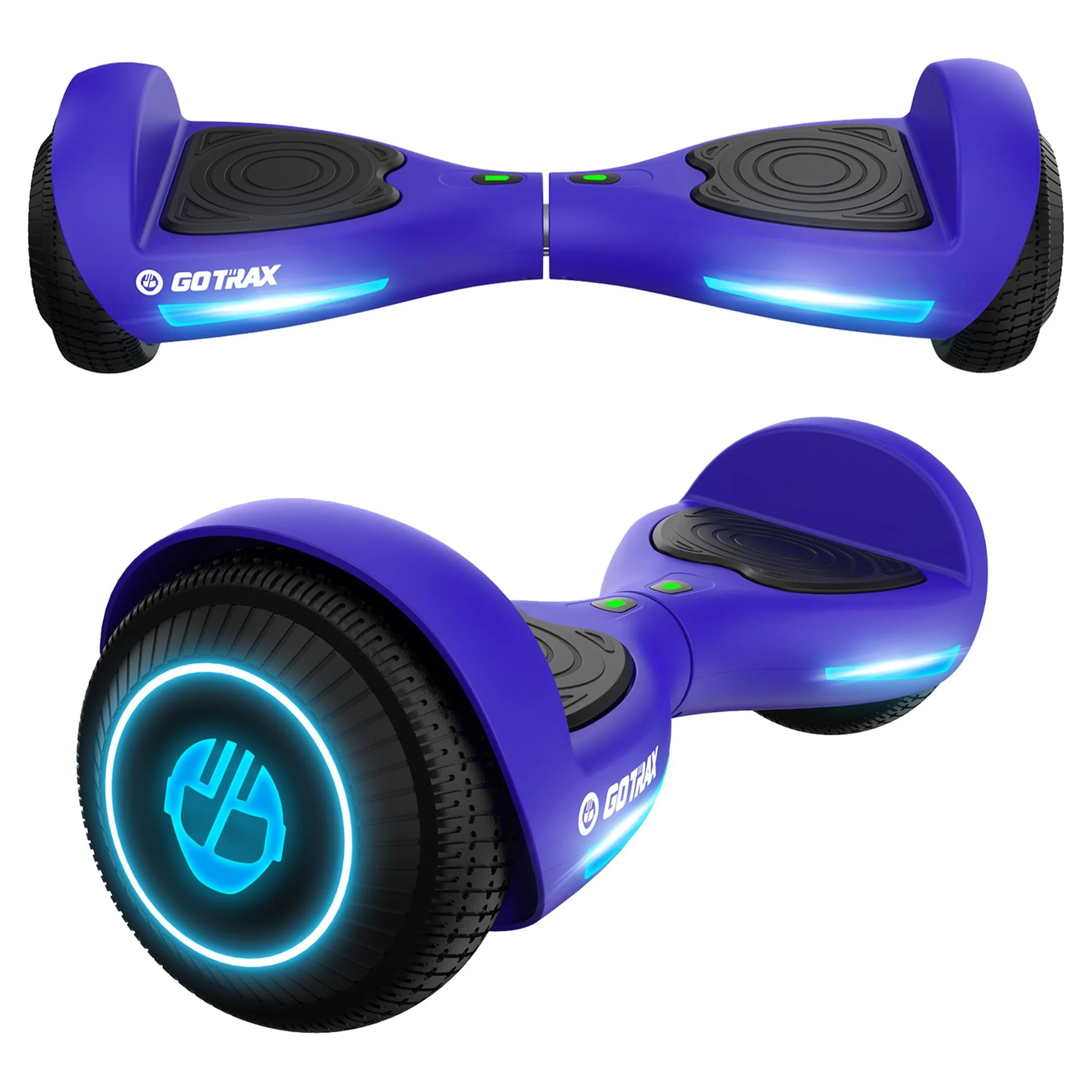 GOTRAX FX3 Hoverboard Blue &ndash; 6.5&prime;&prime; LED Wheels, 200W Motor, UL2272 Certified, Up to 6.2mph for Kids & Adults