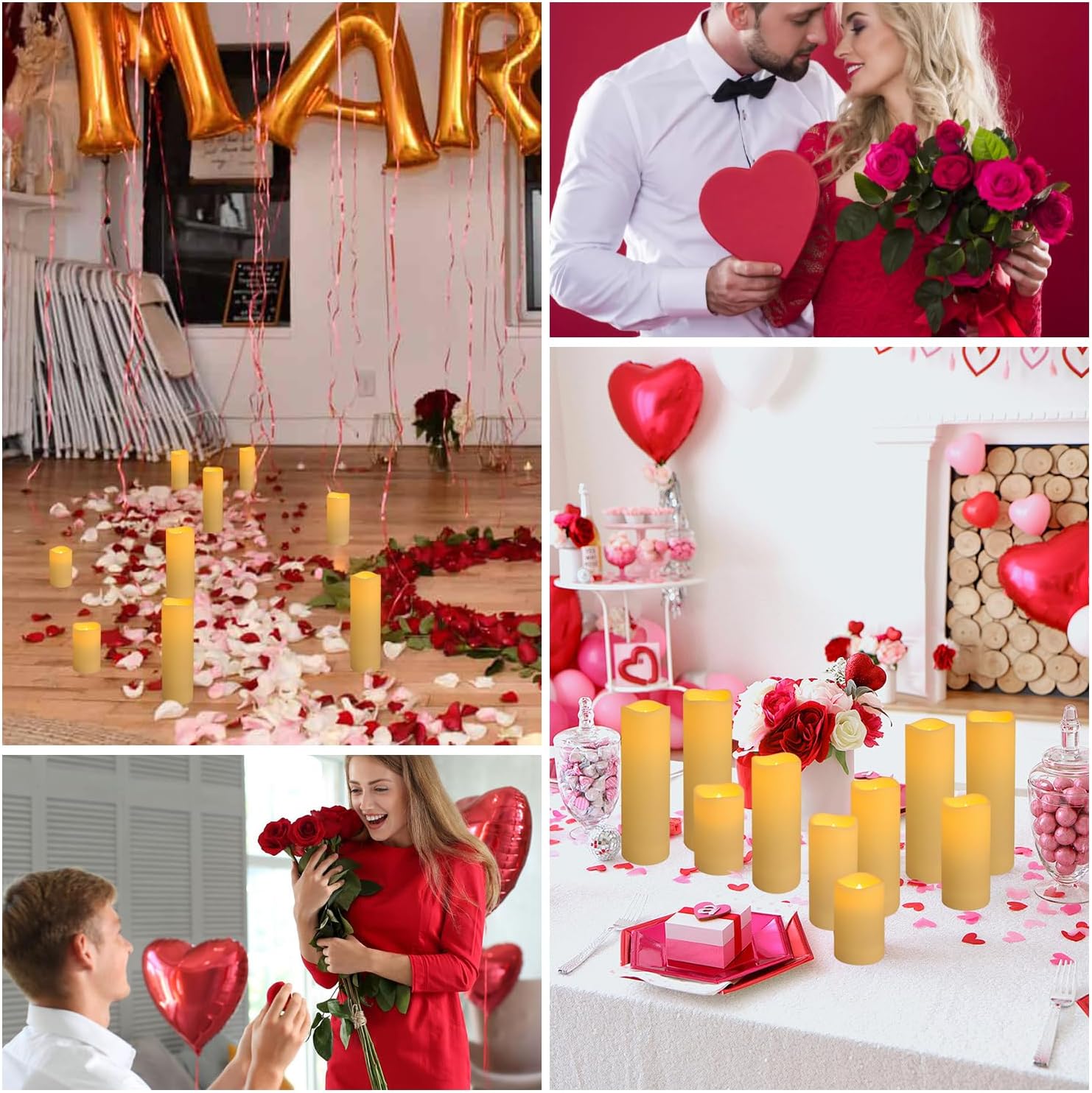 72 flammenlose Kerzen, 3 Größen (H4 12,7 cm, 15,2 x T 5,6 cm) mit Fernbedienung, Timer, warmgelbes Licht, batteriebetrieben, Familienhochzeit, Party, Weihnachtsdekoration