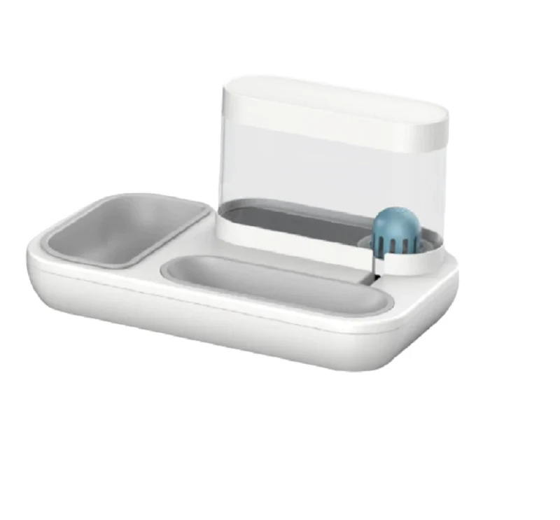 Stainless Steel Pet Bowl Feeder with Automatic Drinking Fountain