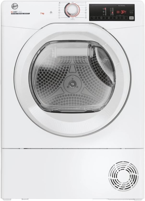 Hoover H-DRY 350 Asciugatrice Slim a Pompa di Calore 7 Kg, Bianco