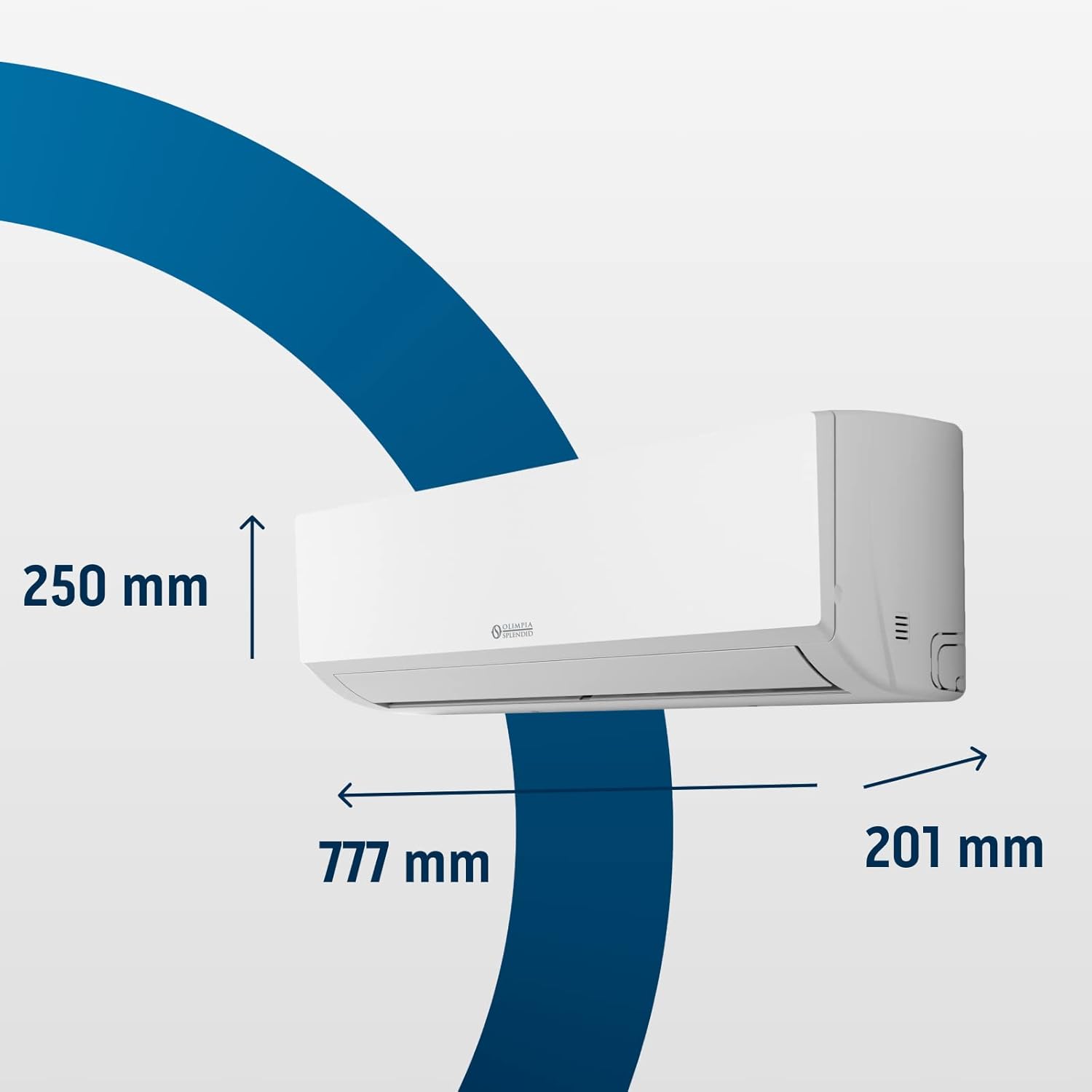 Olimpia Splendid, Mystral S1 E 12 Air Conditioning 12000 BTU / h Monosplit Inverter, Gas R32, Class A++, Cooling Function, Heating, Dehumidification and Ventilation, Integrated Wifi