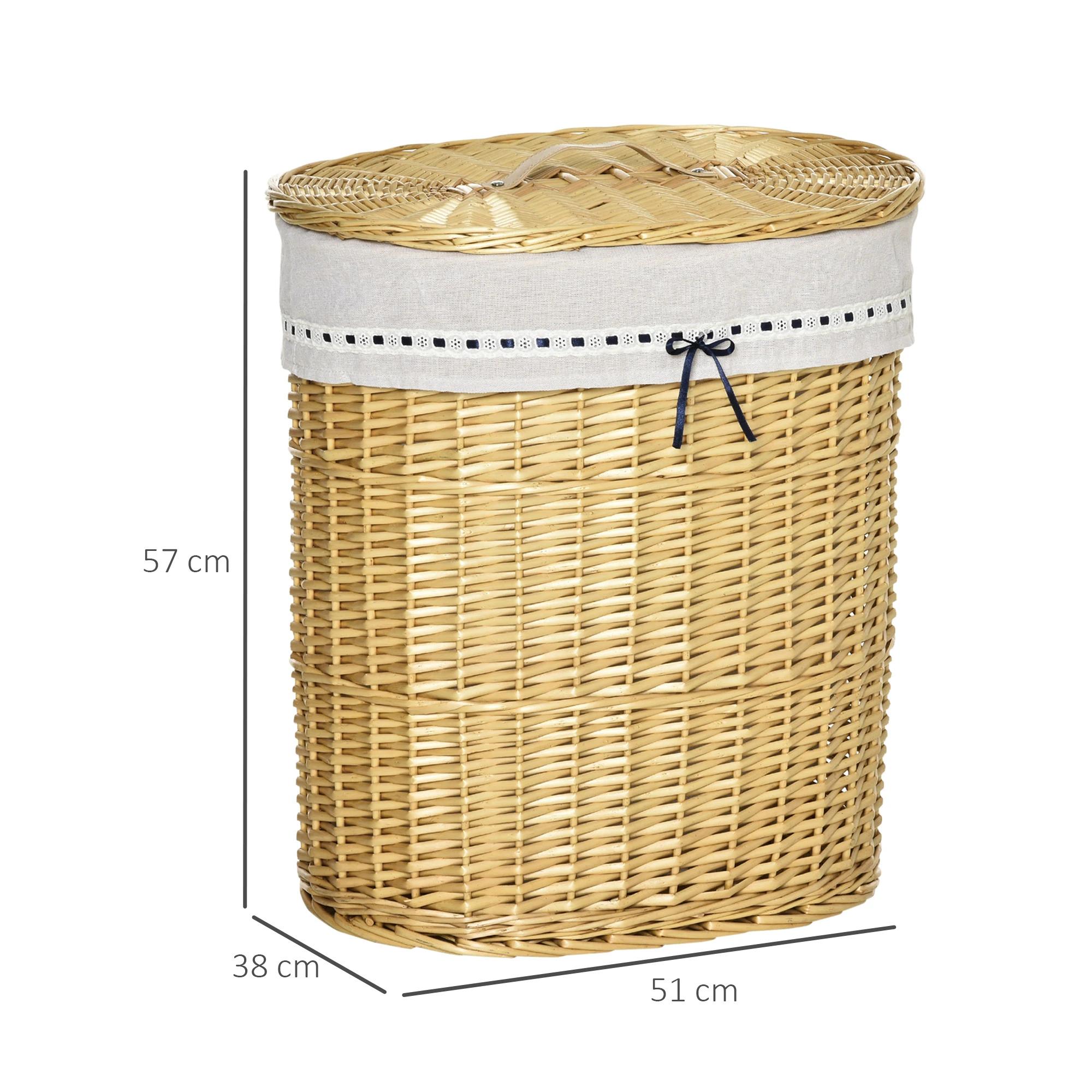 rieten wasmand 51cm x 38cm x 57cm