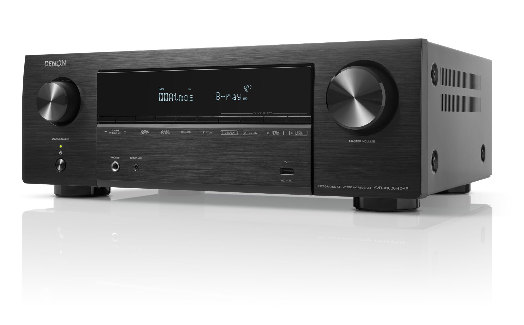 AV-Receiver AVR-X1800H DAB 7.2-Kanal 145 W Dolby Atmos DTS:X 8K HDMI HEOS WLAN Bluetooth AirPlay 2 Audyssey Raumkorrektur