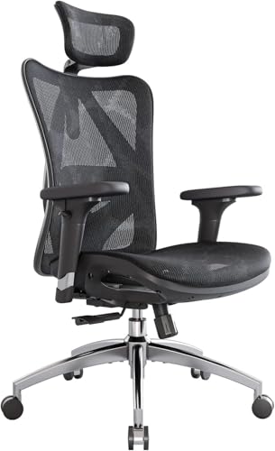 SIHOO Sedia ergonomica da ufficio per computer schienale alto regolabile 3D traspirante con braccioli e supporto lombare moderno : Amazon.it: Casa e cucina