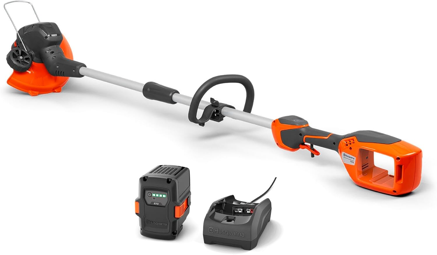 Husqvarna 110iL 36V Akku-Rasentrimmer – Leichtes, leises, vielseitiges Multifunktions-Werkzeug mit Kantenschneide-Modus, Pflanzenschutzbügel und Wechselaufsatz-Kompatibilität (inkl. Akku & Ladegerät)